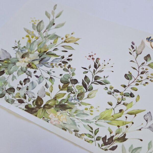 A4 Green Leaves Single Sticker - Image 2